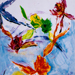 Flowers <br/>Size:  A2 <br/>Medium:  Acrylics 
