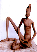The Artist <br/>Size: 25"*26"*30"<br/>Medium: Clay (later converted in glass-fibre)